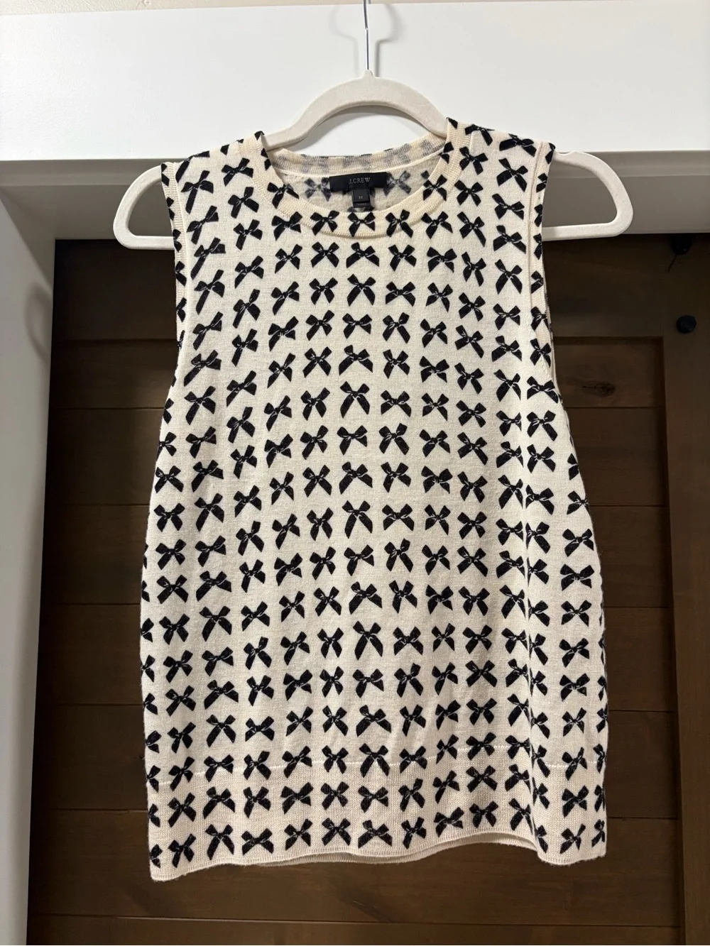 J. Crew Jackie Bow Print Shell Top